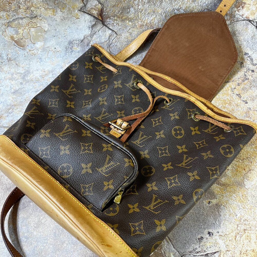 Louis Vuitton Montsouris MM Monogram Canvas Backpack Brown M51137 - Picture 11 of 14